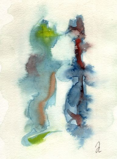Aquarell "Begegnung"